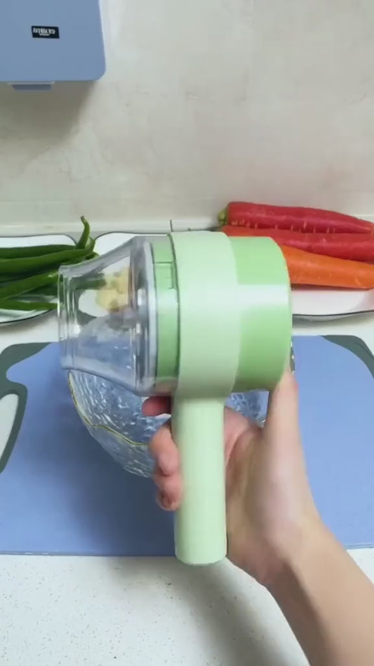 Cortador y Procesador 4 en 1: ¡La Forma Más Rápida de Preparar tus Comidas!
